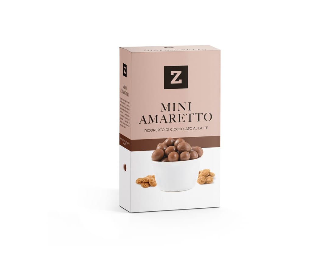 Mini amaretto ricoperto di cioccolato al latte - 80 g